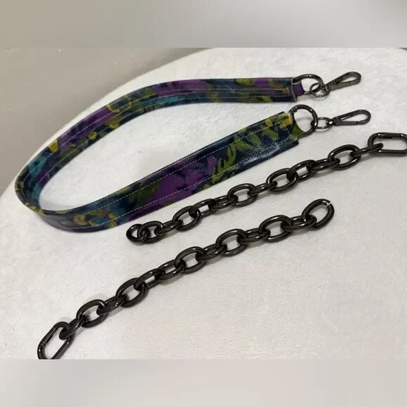 Original Design! Cowhide Leather Floral Print Handmade Metal Frame Slouchy Bag - Picture 16 of 16